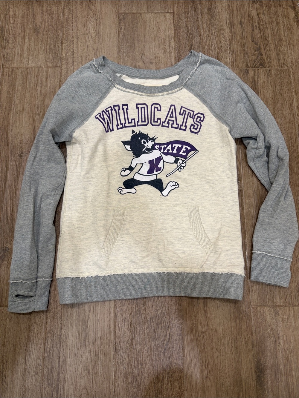 K-State Wildcats Pullover Sweatshirt - Gray/Cream